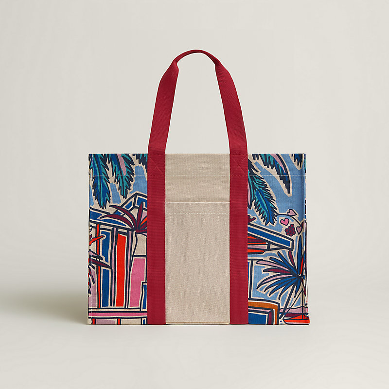 Vue sur la Dune beach bag - Blue | Hermès USA